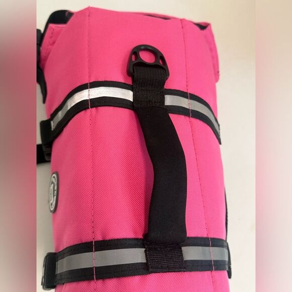 Dog Life Jacket, Boating Swimming Vest Enhanced Visibility Buoyancy, Pink Medium - Picture 11 of 12